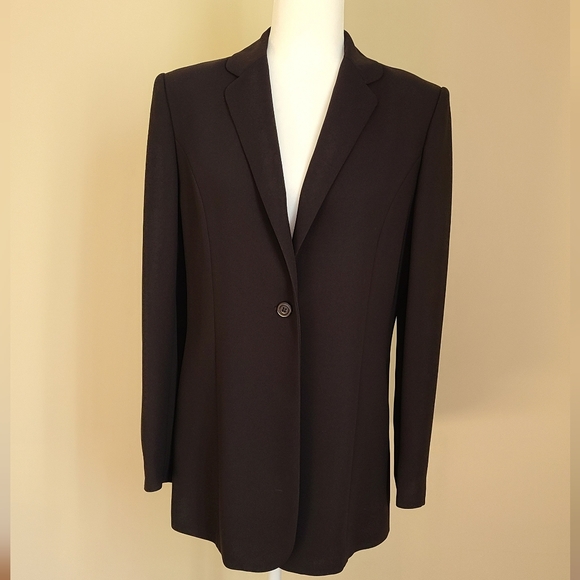 Grace Other - Grace 2-Piece Skirt Suit Set Blazer 8 / Skirt 6 Dark Chocolate Brown Career